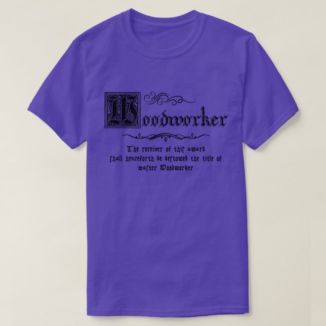 Mediaeval Master Woodworker T-Shirt (Design Front)