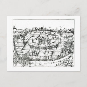 Mediaeval military encampment, from a book, pub. 1 postcard