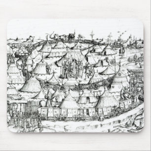 Mediaeval military encampment, from a book, pub. mouse pad