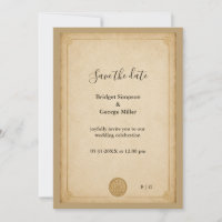 Mediaeval Minimalist Parchment Celtic Knot Wedding