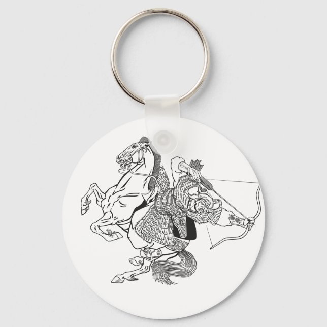 mediaeval Mongol warrior Keychain (Front)