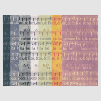 Mediaeval Multi-coloured Music Manuscripts Tissue Paper
