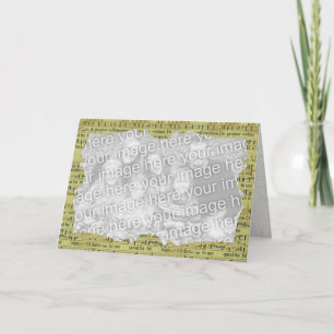 Mediaeval Music Manuscript Photo Frame Holiday Card