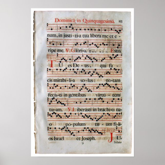 Mediaeval Music Score Poster (Front)