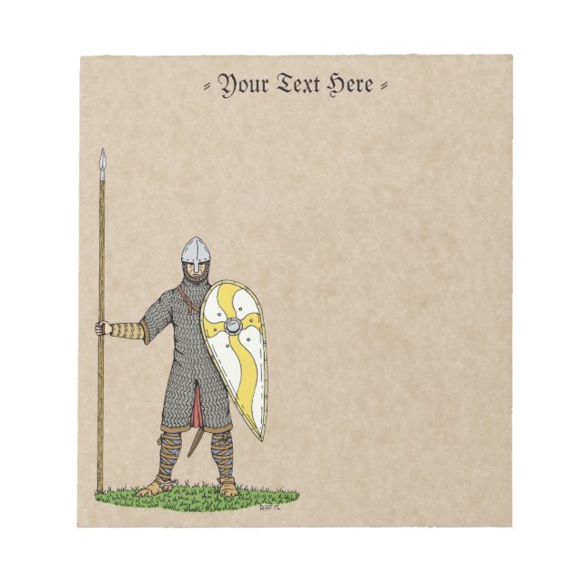 Mediaeval Norman Knight Circa 1066 Notepad (Front)