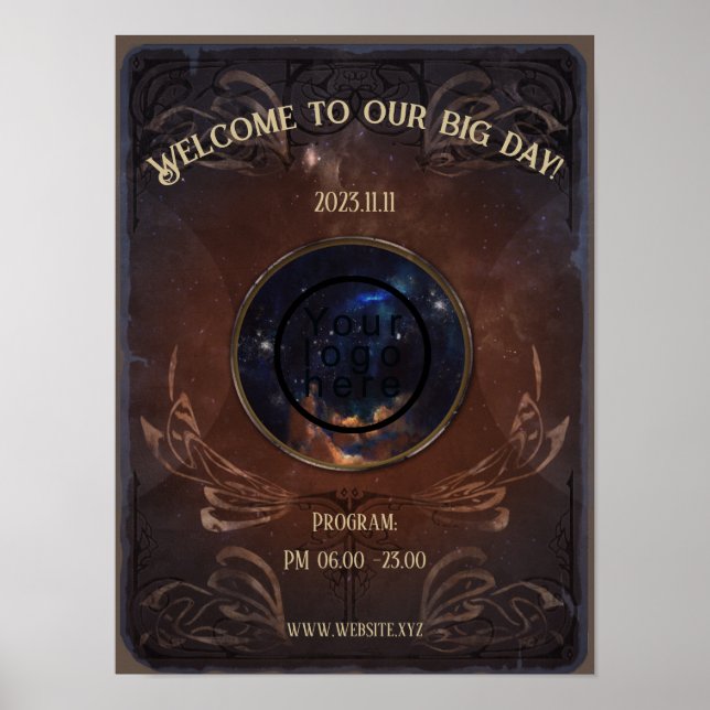 Mediaeval old book magician fantasy event poster (Front)