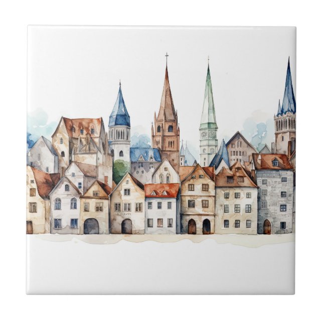 Mediaeval old city  tile (Front)