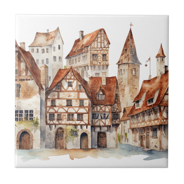 Mediaeval old city  tile (Front)