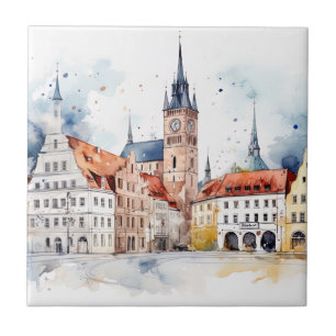 Mediaeval old city  tile