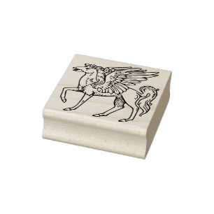 mediaeval pegasus art stamp