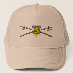 Mediaeval Poleaxes and Shield Trucker Hat