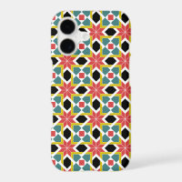 Mediaeval Red Green Black Saltire Cross Pattern