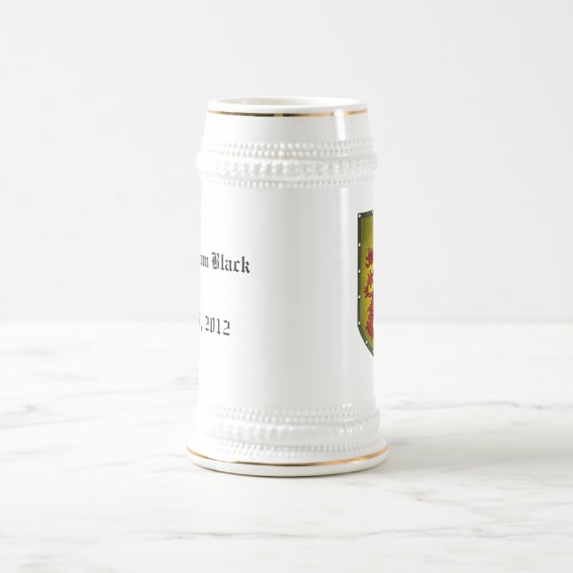 Mediaeval Red Lion Faux Metal Shield Beer Stein (Center)