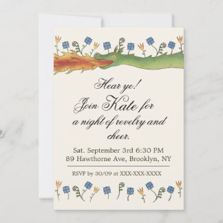 Mediaeval Ren Faire  dragon Invitation