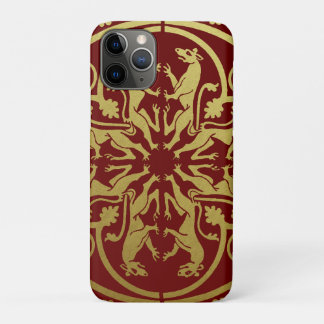 Mediaeval Renaissance Herald Lion Leopard Metallic Case-Mate iPhone Case