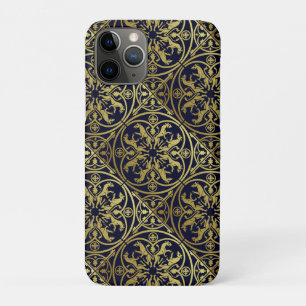 Mediaeval Renaissance Herald Lion Leopard Metallic Case-Mate iPhone Case