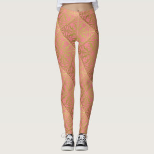 Mediaeval Renaissance Herald Lion Leopard Metallic Leggings