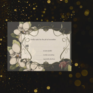Mediaeval Renaissance Magnolia Wedding RSVP