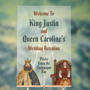 Mediaeval Renaissance Royal Wedding Acrylic Sign
