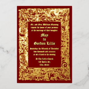 Mediaeval Renaissance Woodblock Border Wedding