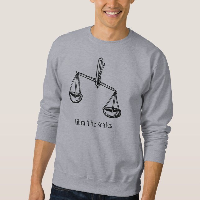 Mediaeval Renaissance Zodiac Symbol Libra Scales Sweatshirt (Front)