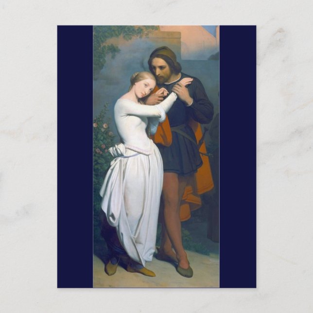 Mediaeval Romance Couple Postcard (Front)