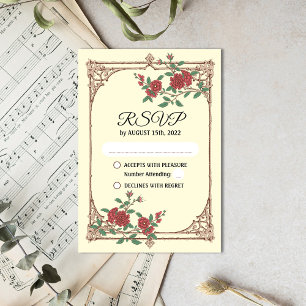 Mediaeval Romantic Wedding RSVP Card