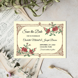 Mediaeval Romantic Wedding Save the Date Card