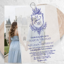 Mediaeval Royal Crest Monogram Wedding Overlay