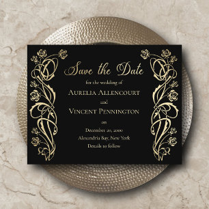 Mediaeval Royal Roses Wedding Save the Date