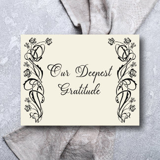 Mediaeval Royal Roses Wedding Thank You Card