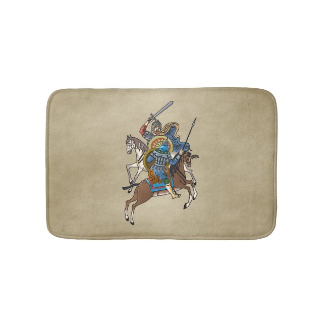 Mediaeval Russian Bogatyr Bath Mat (Front)