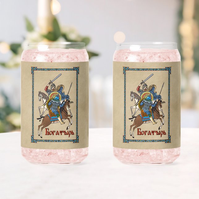 Mediaeval Russian Bogatyr Can Glass (Insitu (Wedding))