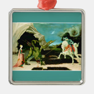 Mediaeval Saint George and the Drago Metal Tree Decoration
