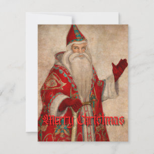 Mediaeval Santa Christmas Card