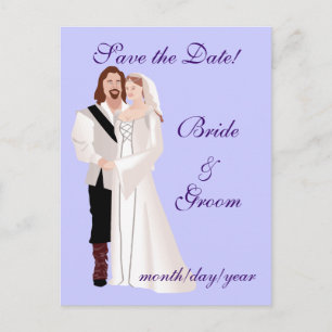 Mediaeval Save the Date! Announcement Postcard