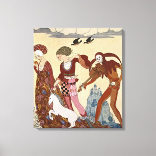 Mediaeval Scene by Georges Barbier Canvas Print