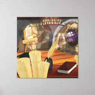 Mediaeval Scribe Study Canvas Print