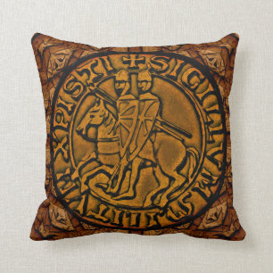 Mediaeval Seal of the Knights Templar Cushion