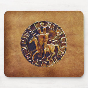 Mediaeval Seal of the Knights Templar Mouse Pad