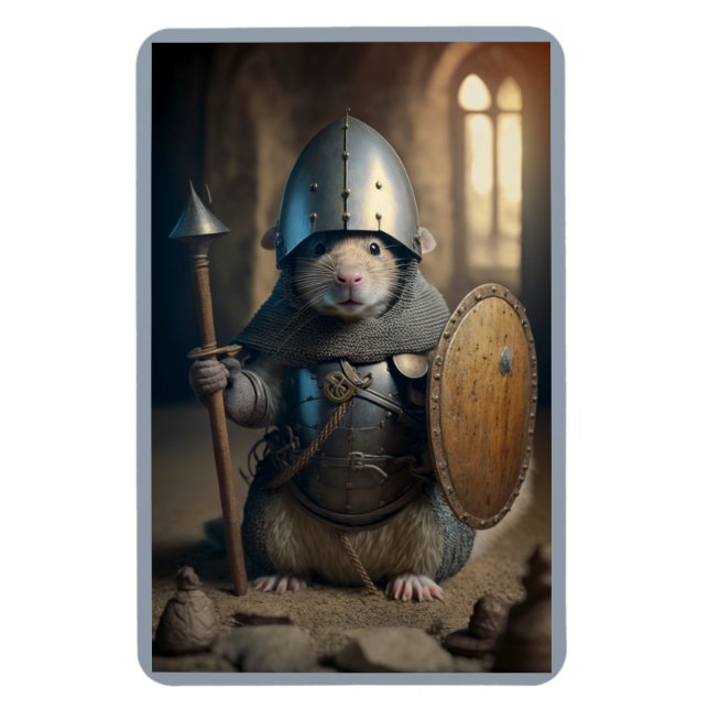 Mediaeval Shield Rat Magnet (Vertical)