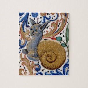 Mediaeval snail-cat puzzle