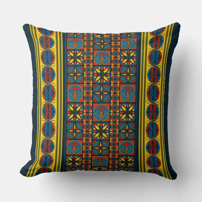 Mediaeval Spanish Pattern Cushion (Front)