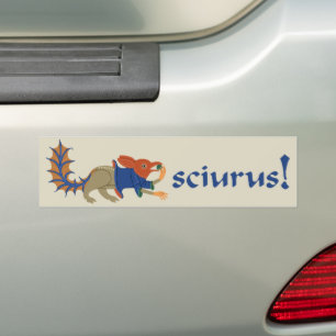 Mediaeval Squirrel-Thing Bumper Sticker
