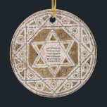 Mediaeval Star of David Ceramic Tree Decoration<br><div class="desc">This Star of David is from the Leningrad Codex cover page E (Folio 474a). A very old manuscript of the Hebrew bible. A former possession of Karaïte Jews. They claim its author was Karaite, a position denied by Rabbinic Jews. "The manuscript was written around the year 1010 C. E. Author:...</div>
