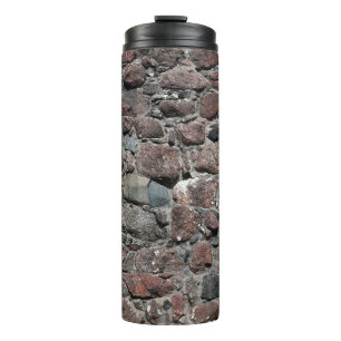 Mediaeval stone wall texture backgroundabstract, a thermal tumbler