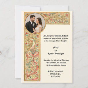 Mediaeval Style Photo Wedding Invitation