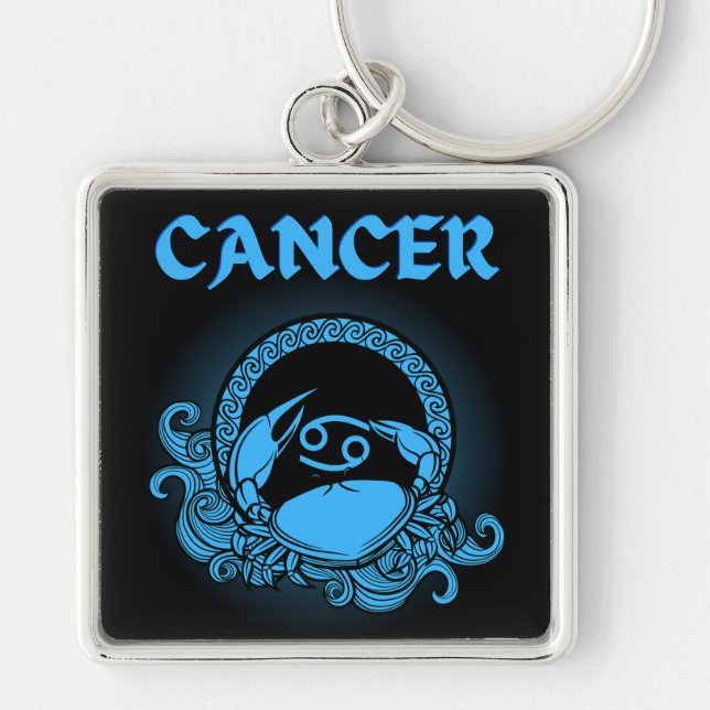 Mediaeval Style Zodiac Cancer Key Ring (Front)