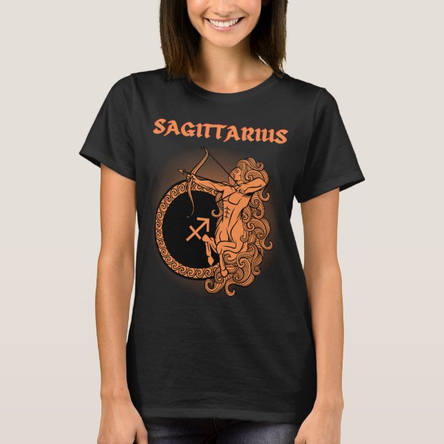Mediaeval Style Zodiac Sagittarius T-Shirt (Front)