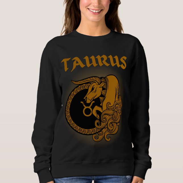 Mediaeval Style Zodiac Taurus Sweatshirt (Front)